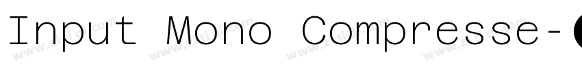 Input Mono Compresse字体转换